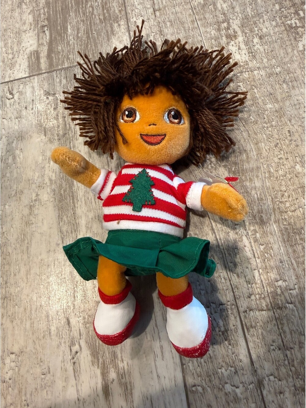 Ty Beanie Baby Dora Explorer Christmas 2006 Holiday Plush Tag